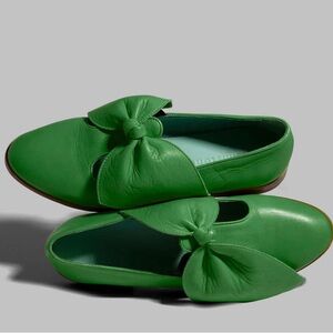 HEIMSTONE BB Ballerina Shoes In Green Calfskin Leather Size 9 NWT